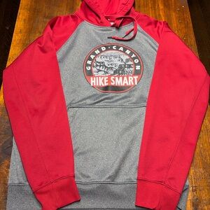 BAW Adult‎ Grand Canyon Hike Smart Red and Gray Men's Hoodie, Size Small